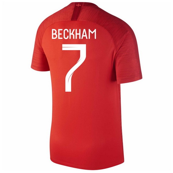 Camiseta Inglaterra 2ª Beckham 2018 Rojo